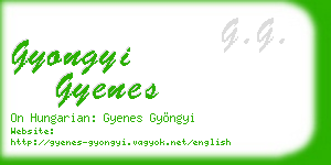 gyongyi gyenes business card